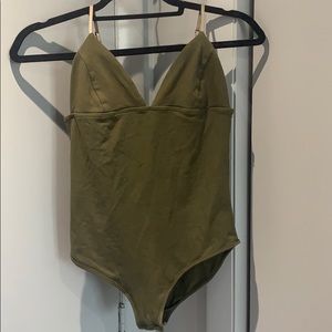 Army green bodysuit